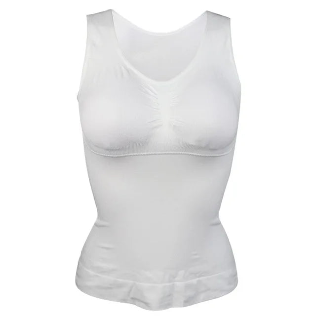 Women Tummy Control Shapewear Classic 2-IN-1 with Padded Bra High Elastic Vest Body Shaper Slim Up Lift Corset Cami Tank Tops