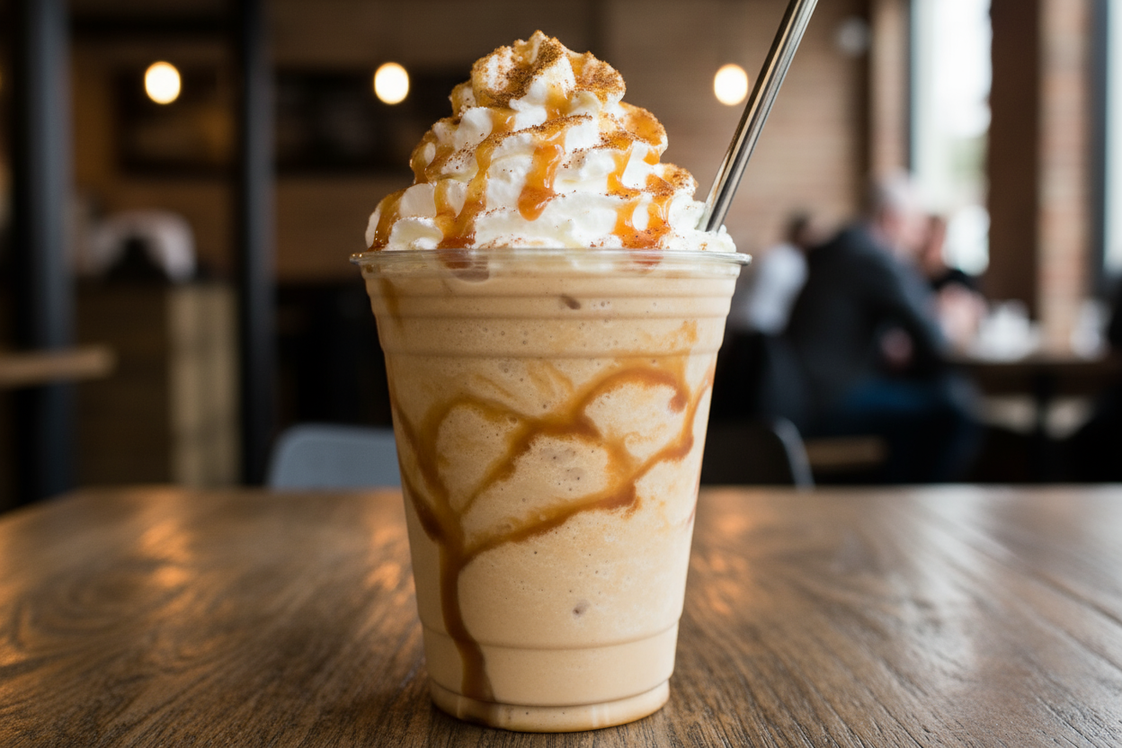 Caramel chai frappuccino