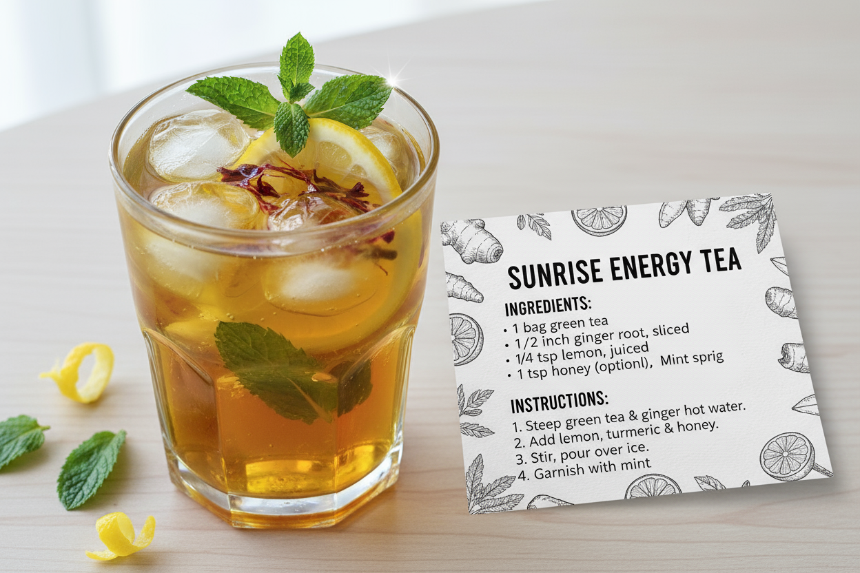 Energy tea drink recipe