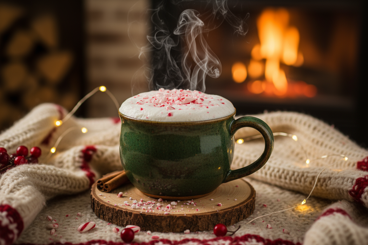 Hot peppermint latte