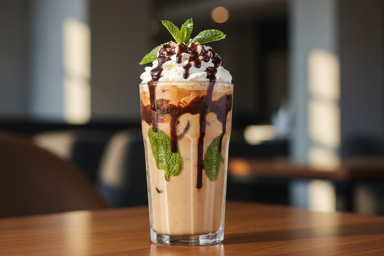 Iced mint mocha