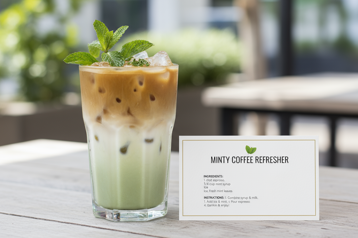 Mint coffee drink recipe